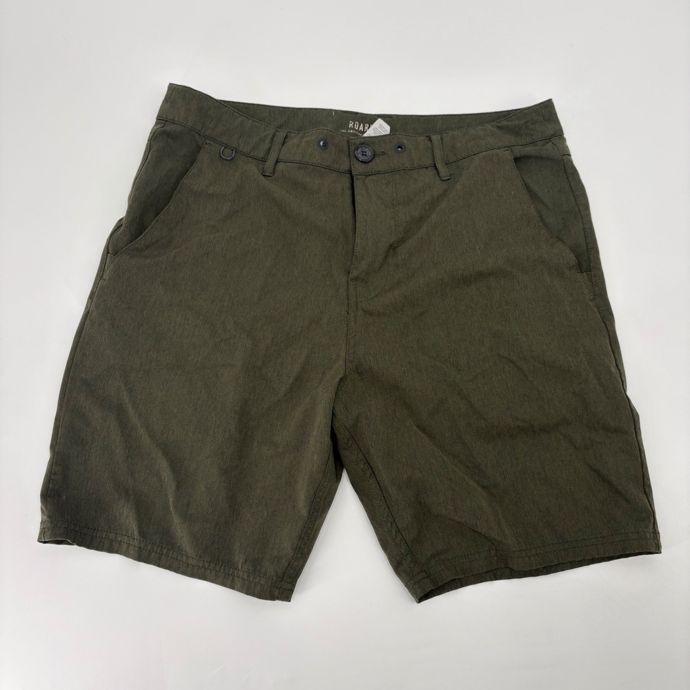 Roark Revival Hybrid Shorts Mens 33 Olive Green Heather Boardshorts Walkshorts